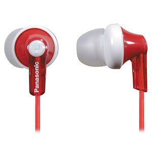 RP HJE120 R Ergo Fit In Ear Earbuds RPHJE120R Headphones Red for iPOD
