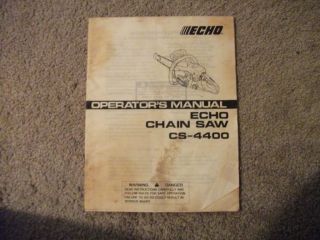 Echo Chain Saw CS 4400 operators manual