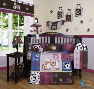 Newly listed Western Cowgirl Horse 13P Baby CRIB BEDDING SET