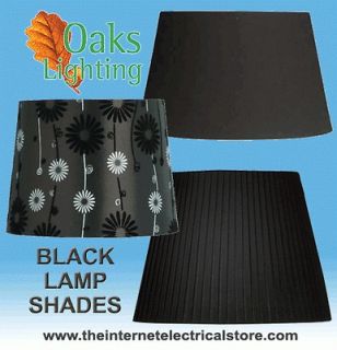 Oaks Lighting Black Cotton Lamp Shades Decorative 5 8 10 12 14 16 20