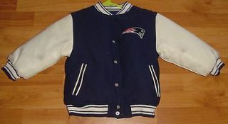New England Patriots logo over left breast small jacket reversible to