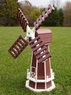 46 Poly Dutch Windmill (Cherrywood with WhiteTrim)
