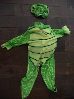 Turtle Tortoise Green Costume Dress Up Halloween Plush Shell Head 4 4T