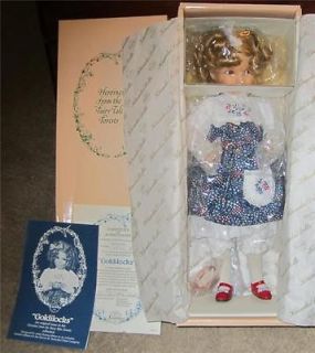 Knowles Dianna Effner Goldilocks Doll   NIB w/ Certificate 1989