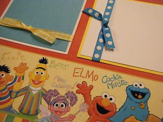 Sesame Street Elmo Cookie Monster Big Bird 20 Premade Scrapbook Pages