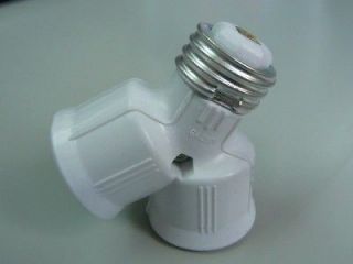LED Halogen CFL Light Bulb Lamp Adapter E27 2 Way Split ES Edison
