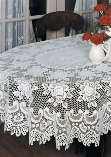 Heritage Lace ROSE 52 x 72 TABLECLOTH Ecru 56678 NEW
