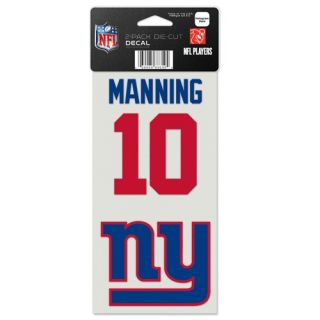 New York Giants Car Window Decal 4 Inch Eli Manning