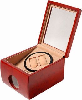 Newly listed DUAL 2+1 BURL WATCH WINDER BOX AC/DC BATTERY OPERATED