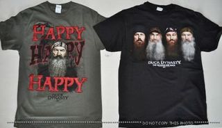 DUCK DYNASTY T SHIRT PHIL HAPPY WILLIE SI JASE ROBINSON FAMILY