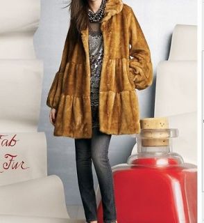 Jones New York Womens ladies winter Faux Fur long Coat jacket plus1X