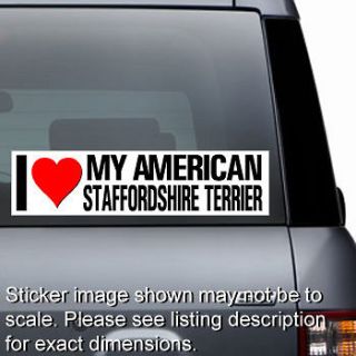 Love Heart My AMERICAN STAFFORDSHIRE TERRIER Sticker