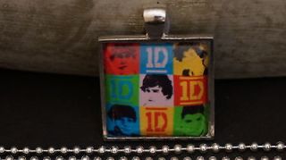SQUARE GLASS PENDANT/MUSIC/ONE DIRECTION/1D