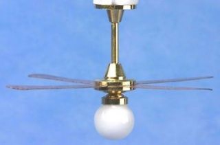 Miniature Ceiling Fan with Working Light 12v Electric NEW MH630