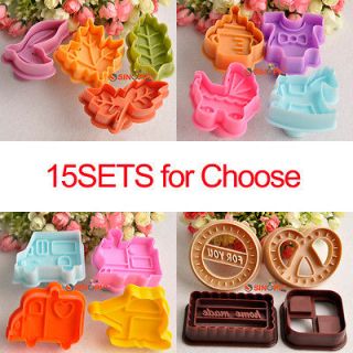 Mixed 15 Sets Colorful Cake Sugarcraft Decorating Plunger Cookies