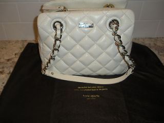 NWT KATE SPADE ELIZABETH GOLD COAST CLOTTED CREAM QUILTED WOMENS HAND