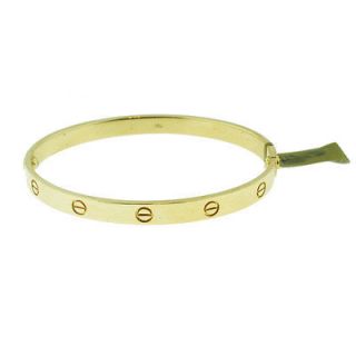 listed Pre Owned Cartier Love Bangle Bracelet Yellow Gold Size 21