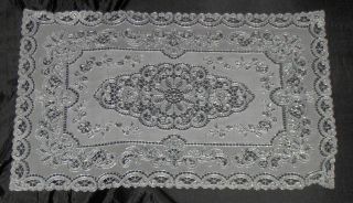 Virgin Vinyl Lace Placemats 12x18 Solid White w/ Gold or Silver, New