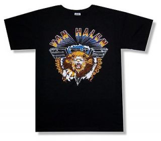 VAN HALEN LIVE 1982 LION BLACK T SHIRT NEW OFFICIAL ADULT X LARGE XL