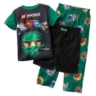 NINJAGO LEGO LLOYD Green Ninja Shirt Pants & Shorts 3 Piece Pajamas