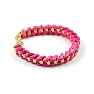 Hot Gorgeous Ajustable Gold Tone Chain Twine Rope Bracelet Bangle