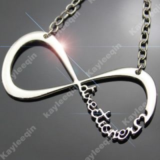Silver One Direction 1D Infinity Directioner Word Letters Pendant