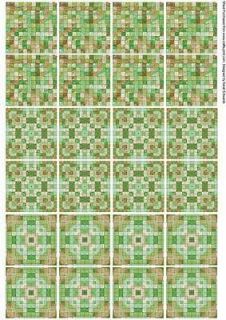 Earthy Mosaic Teabag Tiles by Sarah Edwards