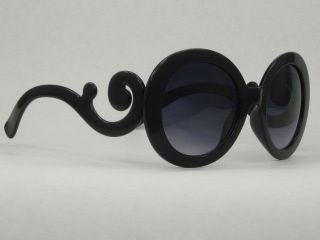 Large Designer Inspired Retro Glam Big Bold Round Oversize Sunglasses