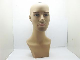 1X New Male Bald Head Torso Mannequin 43cm High