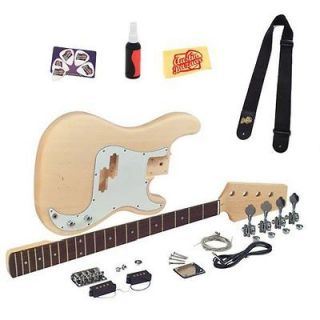 Saga PB 10 Build Your Own P Style Electric Bass Guitar Kit Bundle