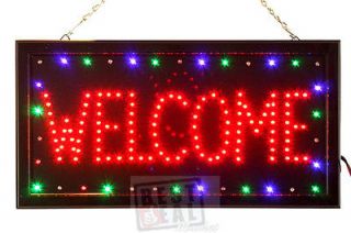 LED Neon Bright Motion Welcome Open Sign 19x10 46