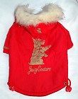 Juicy Couture Red Fur Trimmed Fleece Lined Coat Parka