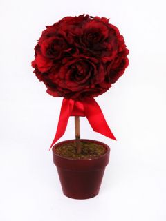 TOPIARY TREE ROSE TABLE CENTREPIECE IN A POT