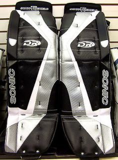New DR X6 ice hockey goal leg pads Black/White Int 30 intermediate