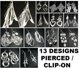 Fashion Earrings Costume Jewellery   Pierced or Clip On   13 Designs