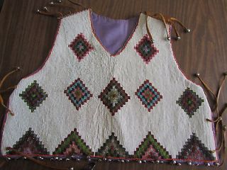 NATIVE AMERICAN HANDMADE VEST, SOLID BEAD, COLORFUL, L@@k   