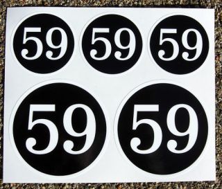 CAFE RACER 59 CLUB GOLD logo set stickers decals