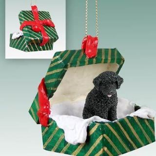Portuguese Water Dog Gift Box Holiday Christmas ORNAMENT