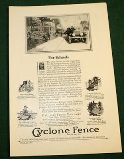 Vintage 1927 Cyclone Chain Link Fence Ad For Schools Nat Geo