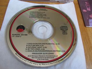 EAGLES Desperado RARE GERMANY GOLD CD issue