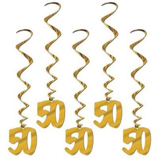 Beistle 57622 50th Anniversary Whirls Pack of 6