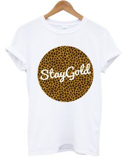 STAY GOLD LEOPARD PRINT DOPE STREET WEAR SWAG HIPSTER TOP T SHIRT MEN