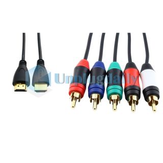 4IN1 AV COMPONENT HDTV CABLE+HDMI 15FT FOR XBOX 360 Wii