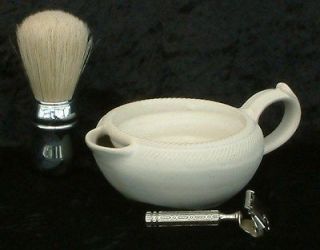 Shaving Mug Bowl Scuttle #1 Ivory Woodhead Studio Pottery