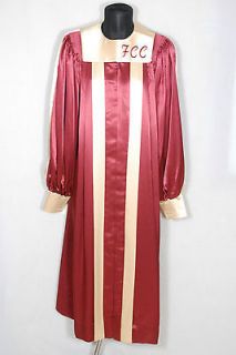 Murphy Robe Rhapsody maroon/gold choir vestments clergy pastor sz 38