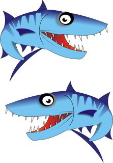 Large Blue Barracuda 306mm x 201mm boat graphics stickers fishing