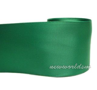 2y 100mm 4 Emerald Extra Wide Single Sided Satin Ribbon Eco Quality