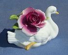 Vintage Thorley Bone China Swan & Roses   Staffordshire England