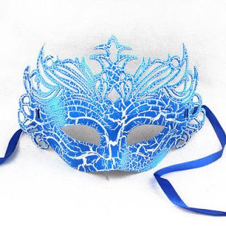 color Venetian Party Masquerade crackle pattern fancy dress mask