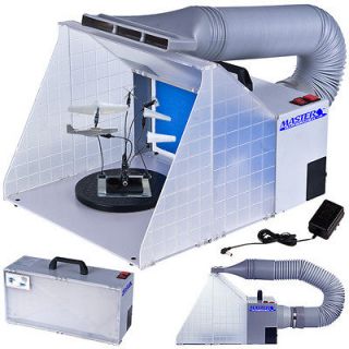 Portable Hobby Airbrush Paint Spray Booth Kit Exhaust Filter Extractor
